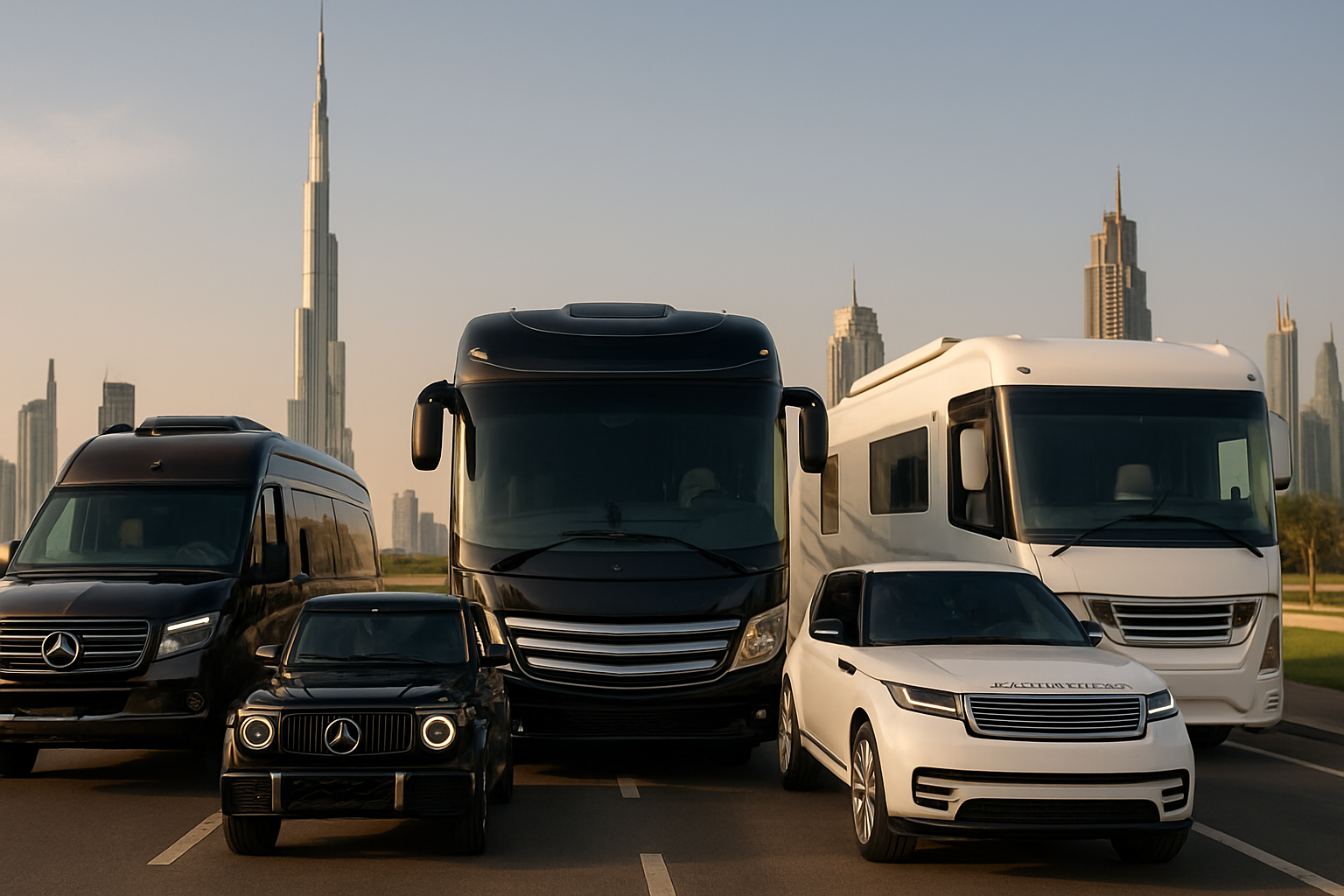 Luxury road travel vehicles in Dubai